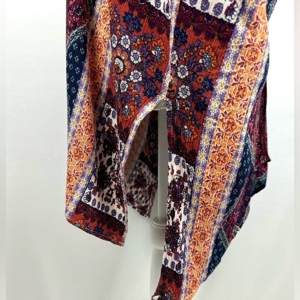 Altar’d State Boho Guaze Kimono Wrap Swim Coverup Lightweight Patchwork Print - Picture 3 of 7